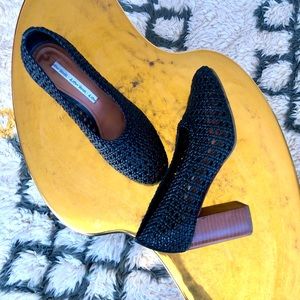 & Other Stories woven leather pumps